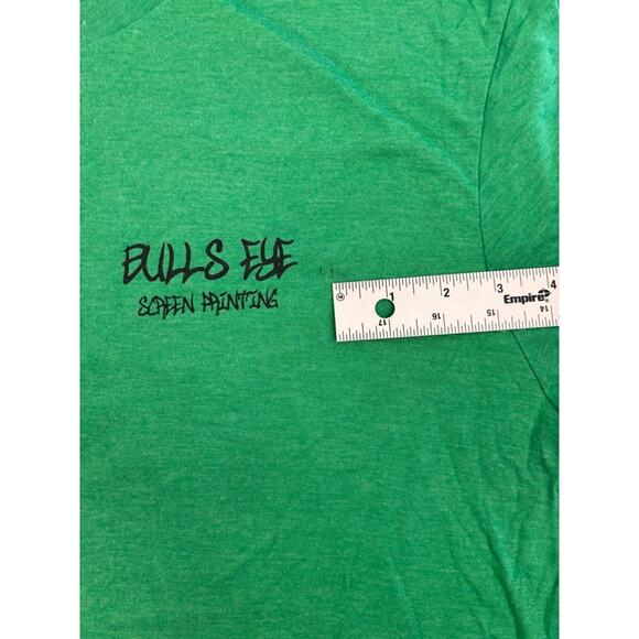 Men's Perfect Tri District Made Bull’s Eye Screen Printing T-shirt XL Green - Picture 6 of 13